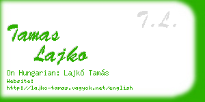tamas lajko business card
